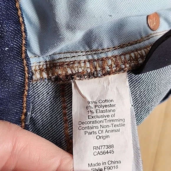 Madewell 8" Skinny Jean Sz 28 Greendale Wash - Picture 7 of 8